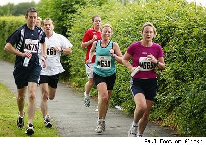 running a race, marathon