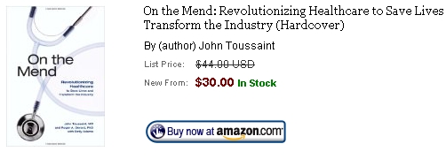 lean for healthcare book on the mend