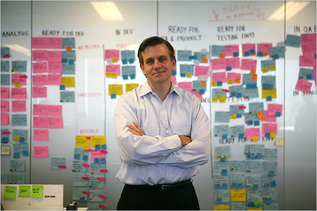 kanban board at bloomberg