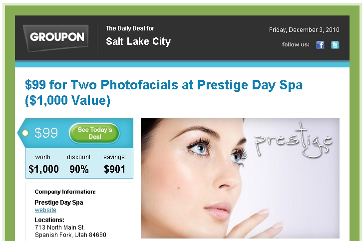 groupon-value-cost-margin groupon on twitter, working for groupon