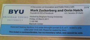 mark zuckerberg, speaking at byu with orrin hatch
