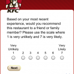 Online Survey Tools: KFC Net Promoter Score, Fried, Crispy, or Grilled mobile survey design