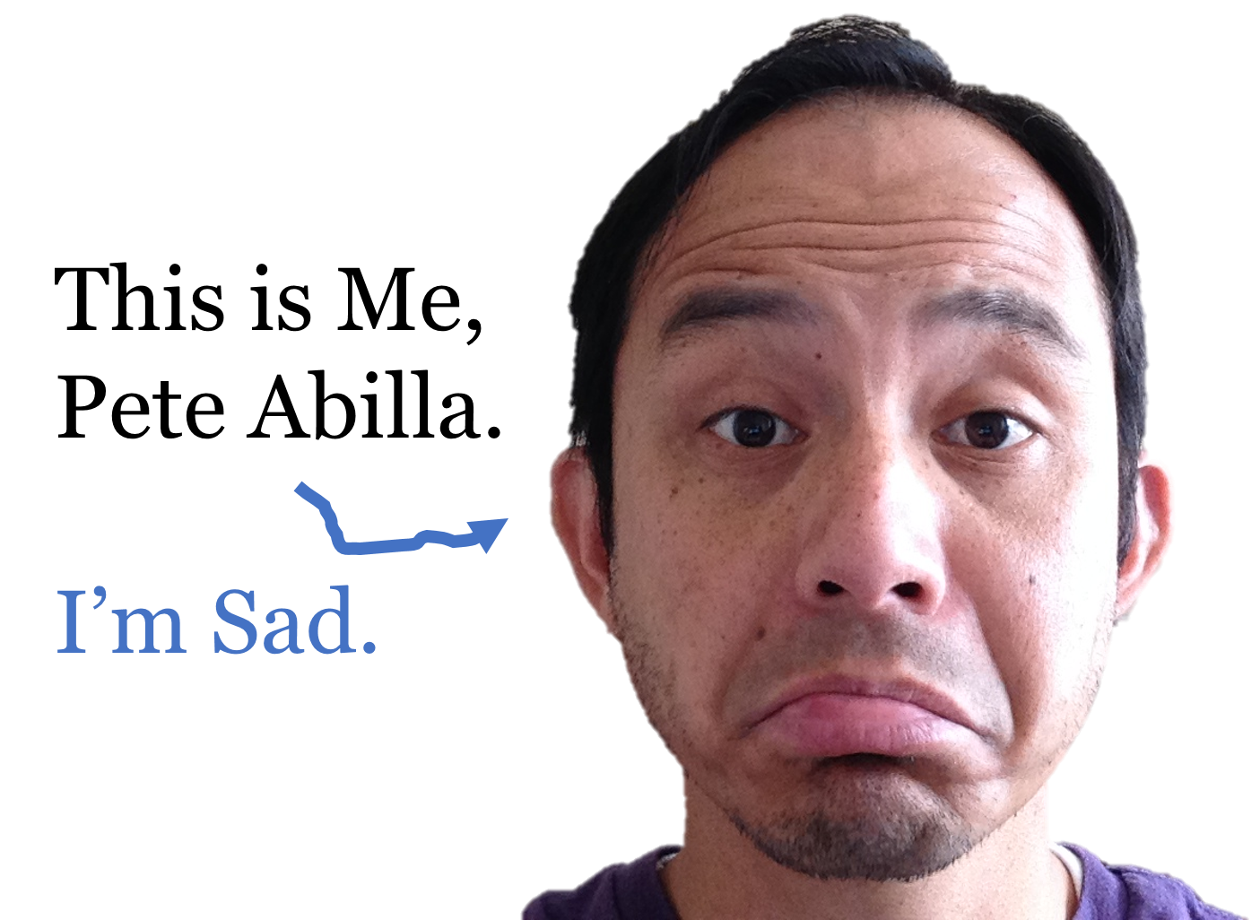 sad face pete abilla