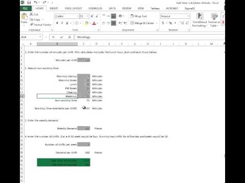 takt time calculator download for free