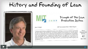 history and founding of lean