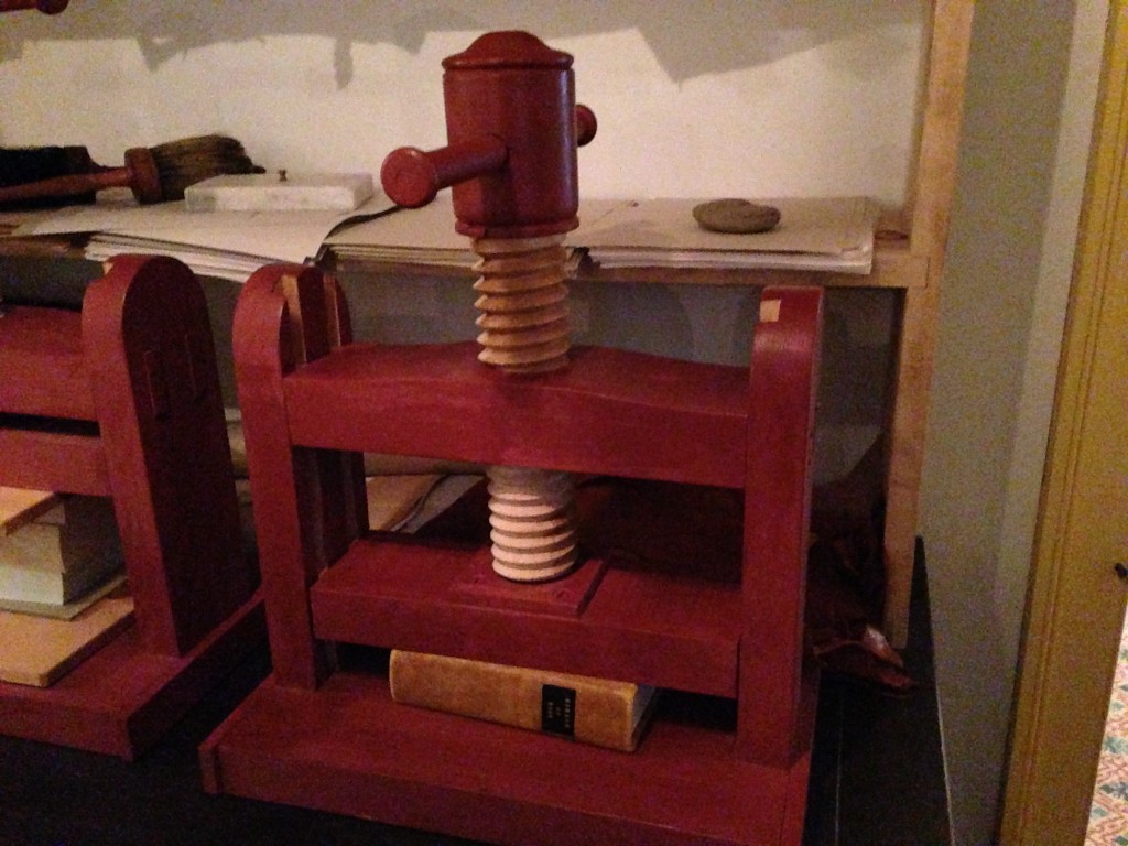 this was a press to keep the pages glued book of mormon printing press